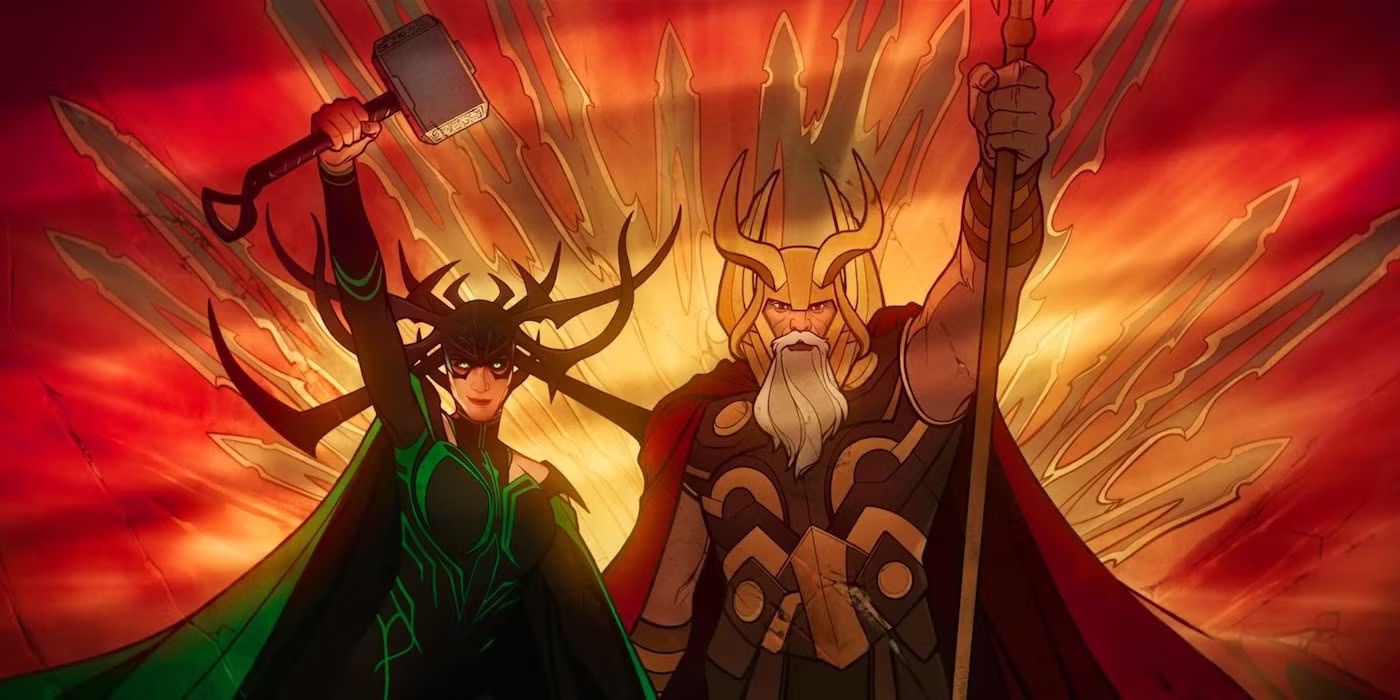 Odin and Hela Stained Glass