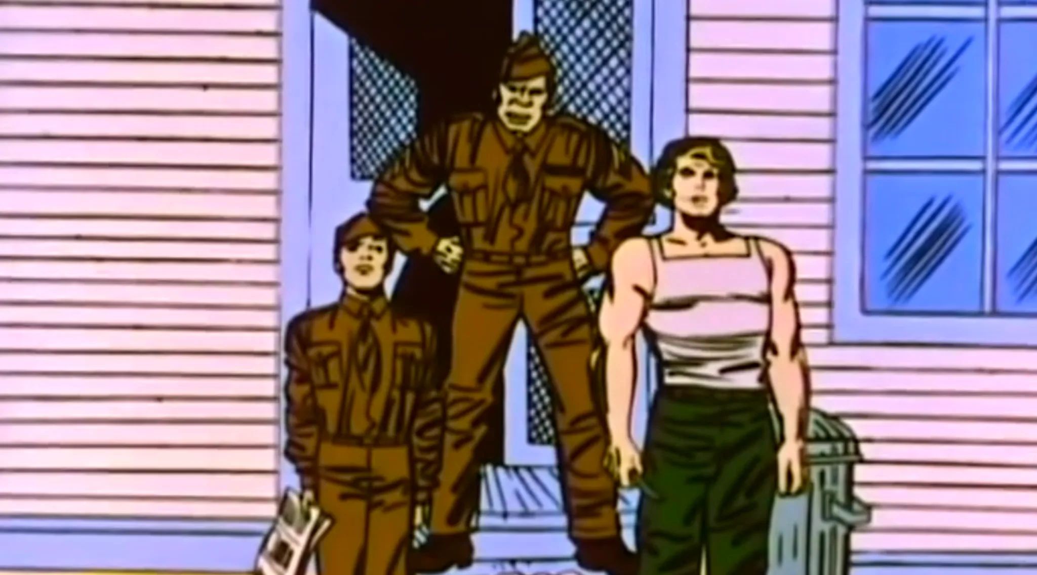 Sergeant Duffy Telling Bucky and Steve off