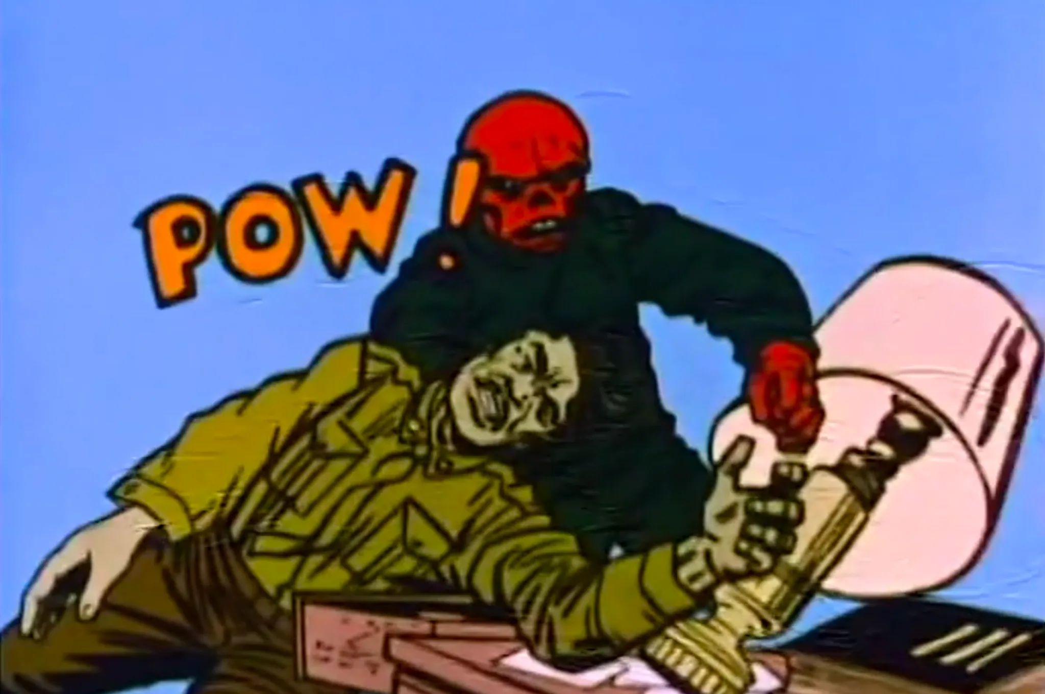 The Red Skull attacks Major Corey