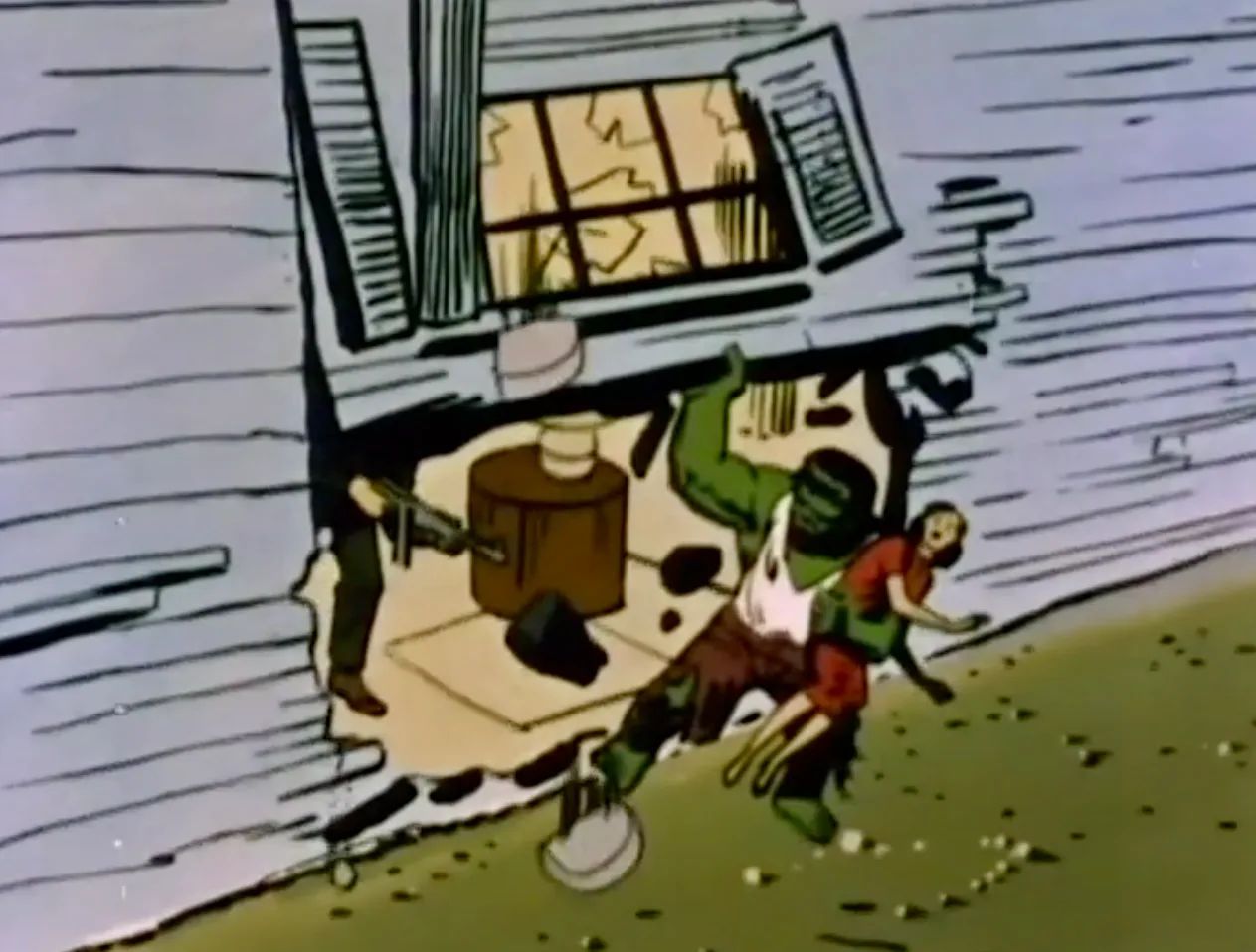 Hulk Opens The Wall Like a Door