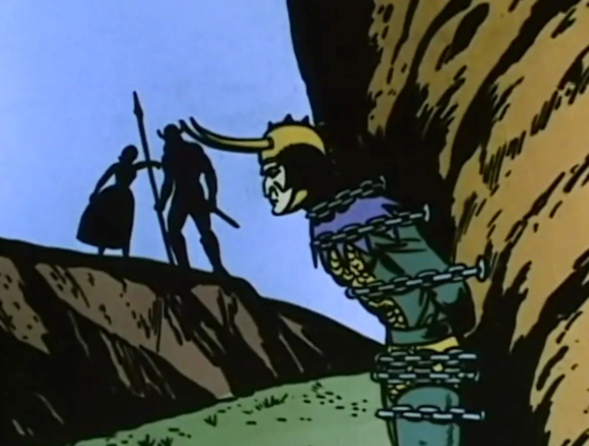 Loki Chained to A Tree