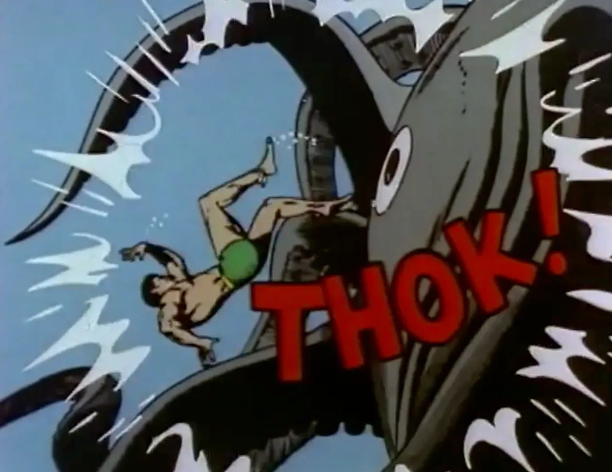 Namor Fights The Giant Squid