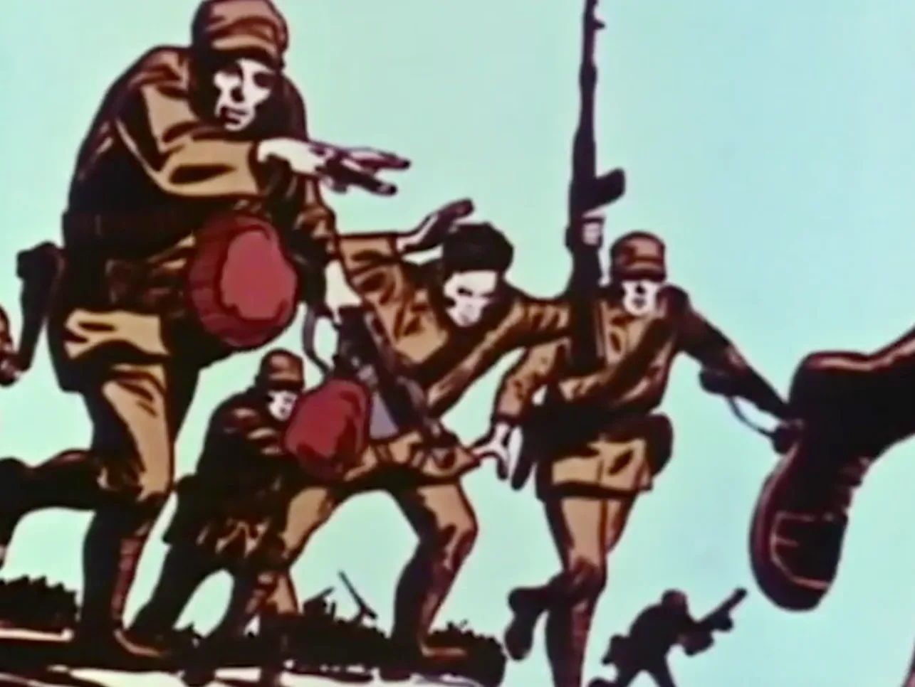 General Yen and His Men Flee The Avalanche